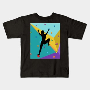 Girl Climber Climbing Kids T-Shirt